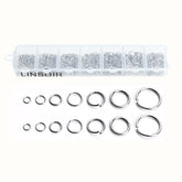 1Box Mixed Stainless Steel Rings 3mm 4mm 5mm 6mm 7mm 8mm 10mm Split Rings Connectors For Jewelry Findings Making F3702